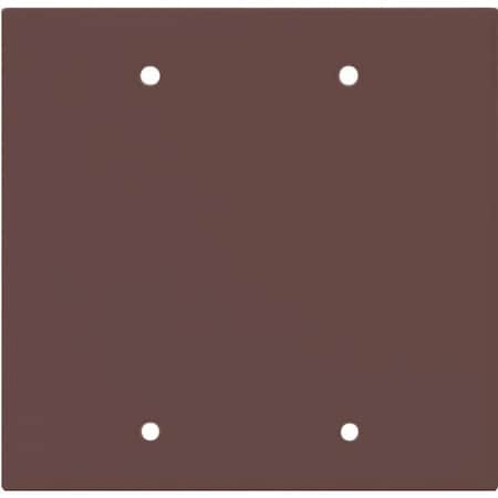 2137 Wallplate, 412 In L, 456 In W, 008 In Thick, 2 Gang, Thermoset, Brown